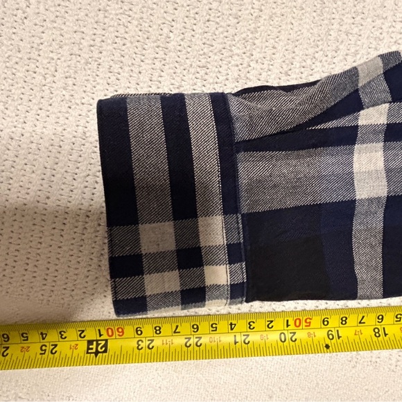 Juun.j Men's L/XL Blue Plaid Shirt Nylon Side Cinches Unique Street Tailoring - Picture 11 of 12